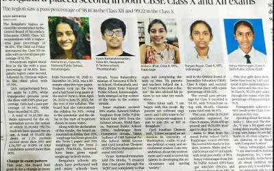 Centum Academy's students Ankika and Prakruthi have topped in bangalore city in grade X